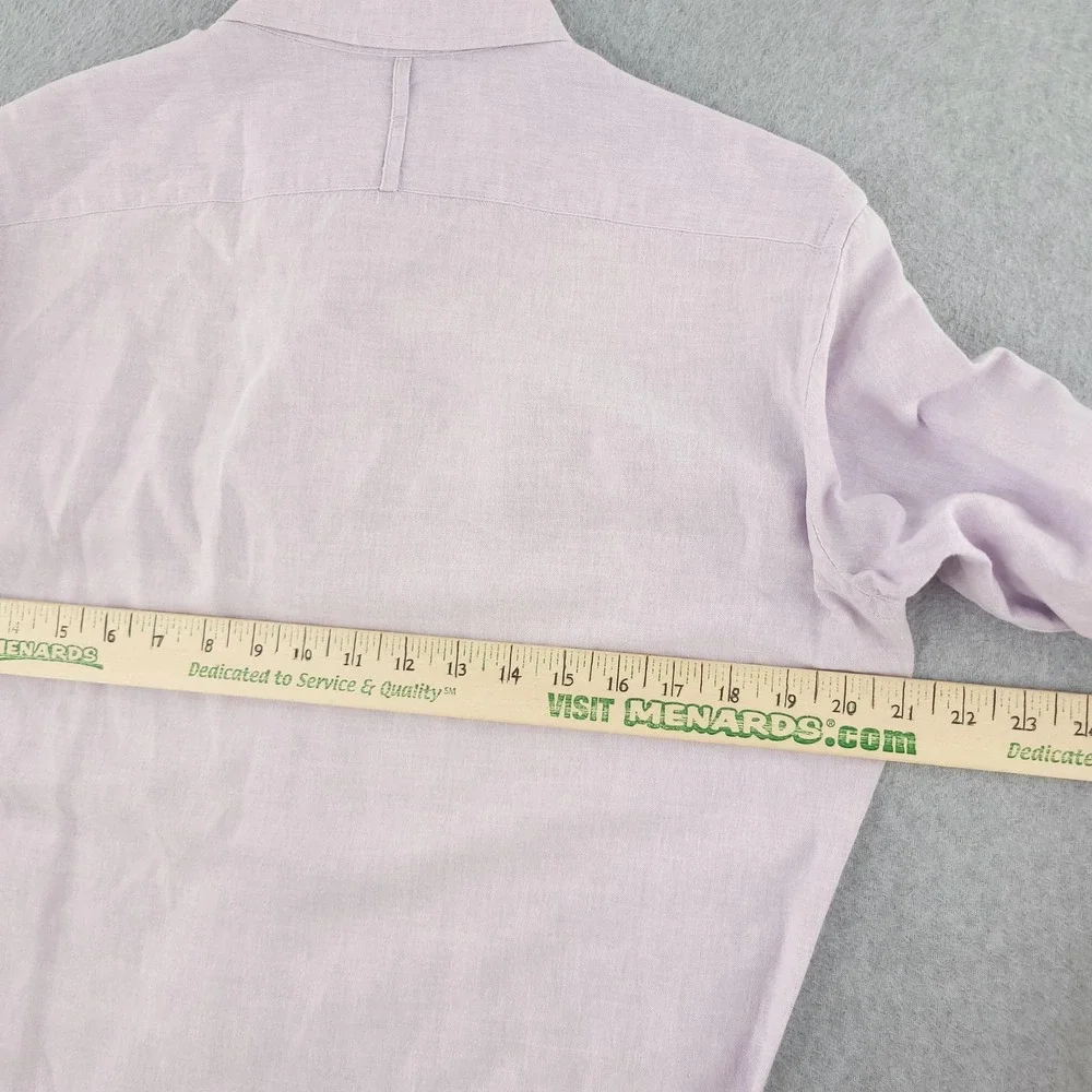 Banana Republic Shirt Mens S Purple Solid Long Sleeve Button Up Linen Cotton
